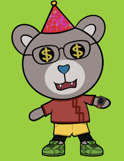 Best Polygon NFT Collection on Opensea - Jolly Teddy Party #9637