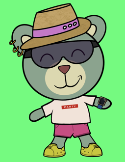 Best Polygon NFT Collection on Opensea - Jolly Teddy Party #9650