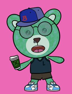 Best Polygon NFT Collection on Opensea - Jolly Teddy Party #9778