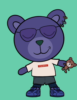 Best Polygon NFT Collection on Opensea - Jolly Teddy Party #9789